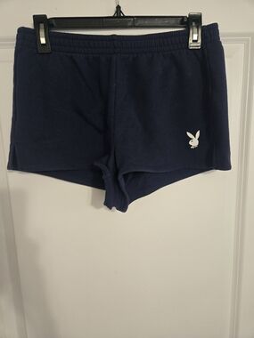 Playboy Navy Logo Lounge Shorts